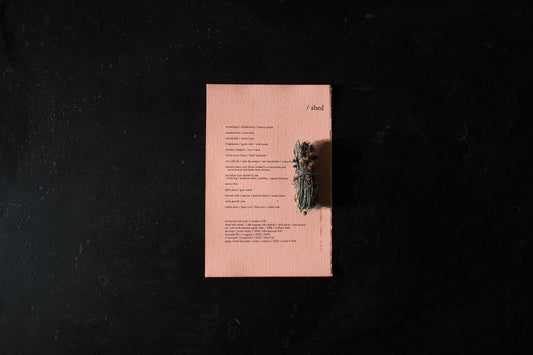 menu, dyed with cota flowers | bundle of cota for tea
