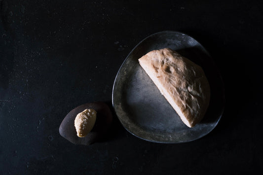 taos pueblo horno bread | butter from dolores our cow